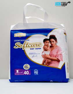 Softcare Diapers Large (40pc) 9.1-15KG